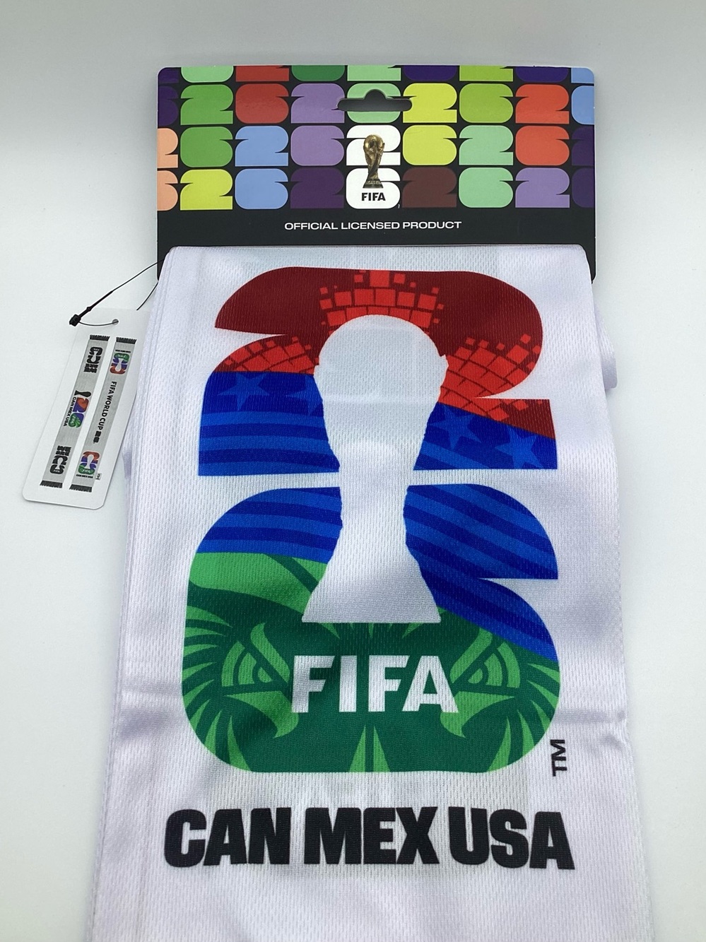 FIFA World Cup 2026 63" Scarf FIFA Official USA MEX CANADA 2026 NEW WITH TAGS